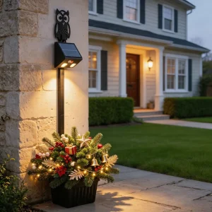 Outdoor IP54 Magnetic Solar Wall Light Waterproof Dimmable Touch Wall Lamps Porch Fence Garden LED Decorative Wall Lamps