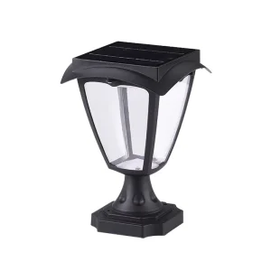 Outdoor IP55 Waterproof Solar LED Pillar Light, 360° Beam Angle, Dimmable, 2700K Warm White, 50,000-Hour Lifespan