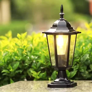Outdoor IP56 LED Aluminum Bollard Light with E27 Lamp for Fences, Patios, Pathways, and Lawns