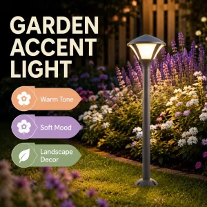 Outdoor IP65 Garden Flower Bed Light Black Color Aluminum Pole for Garden Yard Street Stadium Square