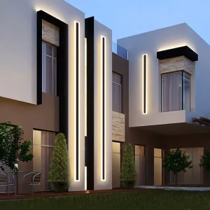 Outdoor IP65 Indoor Room Black Long Strip Linear Wall Light Waterproof CE SAA Aluminum Acrylic Garden Lamp Wall Lamp