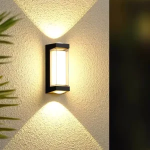 Outdoor IP65 Porch Wall Lamp Aluminum Upper-and-Lower LED Wall Light
