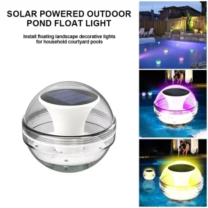 Outdoor IP65 Small Solar-powered Pool Floating Light LED Colorful Light Source Theme Park Landscape Light Dimmable 270 Beam
