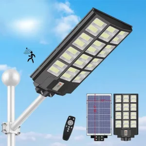 Outdoor IP65 Waterproof ABS LED Road Solar Street Light 500W 1000W 1500W 6000K Daylight Dimmable
