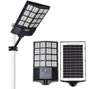 Outdoor IP65 Waterproof ABS Solar Street Lamp 500W 800W All in One Solar LED Street Light with Radar Sensor for Garden Use
