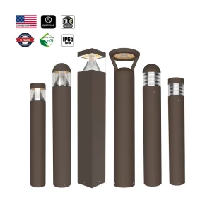 Outdoor IP65 Waterproof Aluminum Bollard Lights 40cm 60cm 80cm Garden Pathway LED Lawn Light