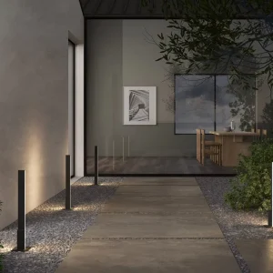 Outdoor IP65 Waterproof Aluminum LED Lawn Light Remote-Controlled 3000K Warm Light CRI 80