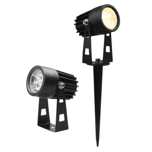 Outdoor IP65 Waterproof Aluminum LED Spotlight Low Voltage Landscape Lawn Lamp with 6000K Daylight Spike Light