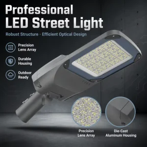 Outdoor IP65 Waterproof Aluminum LED Street Lights 50W 100W 200W 300W Road Pathway