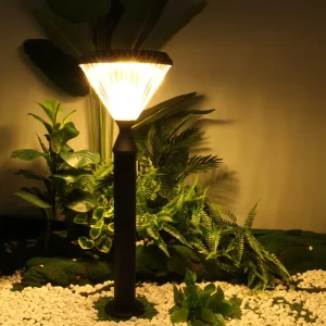 Outdoor IP65 Waterproof Integrated LED Solar Garden Light 360 Beam Angle for Lawn Patio Yard Walkway Driveway Path Courtyard