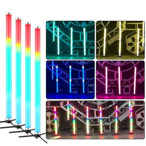 Outdoor IP65 Waterproof LED Pixel RGBW Tube Housing Battery-Powered DMX Wireless Event Lighting Effect for Stage & Venue