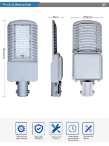 Outdoor IP65 Waterproof LED Solar Light 4000 Lumens Motion Sensor Aluminum Battery-Powered Garden Street Light