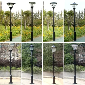 Outdoor IP65 Waterproof Metal LED Solar Garden Light for Lawn Patio Walkway Driveway Courtyard