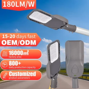 Outdoor IP65 Waterproof Road Lighting LED Street Lamp 180lm/W High Lumen AC 85-265V