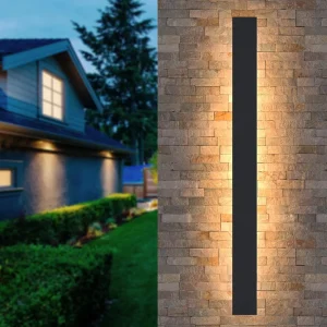 Outdoor IP65 Waterproof Snowproof Anti-Rust No Video Flash Exterior Garden Villa Lighting LED Long Strip Wall Light