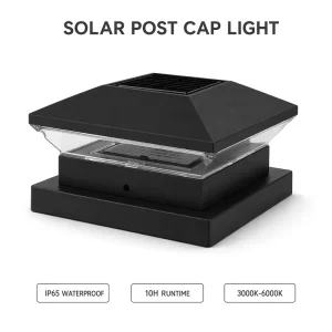 Outdoor IP65 Waterproof Solar E27 Base LED Pillar Lights for Garden Fence and Path