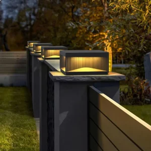 Outdoor IP65 Waterproof Solar LED Post Pillar Lamp Garden Lawn Light