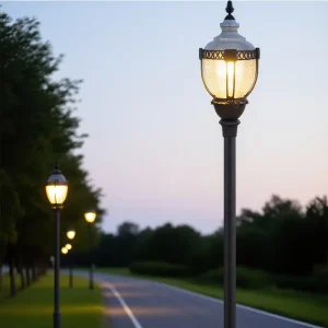 Outdoor IP65 Waterproof Street Lantern Spotlights Lighting Warm White Solar Light Lawn LED Garden Lamp