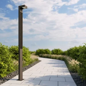 Outdoor IP66 LED Pole Mounted Solar Powered Waterproof Street Lamp Remote Control Dual Color Temperature