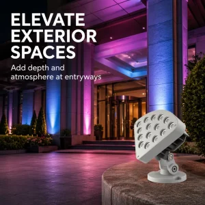 Outdoor IP66 RGB DMX512 Aluminum LED Wall Washer for Commercial Building Facade Lighting