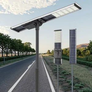 Outdoor IP66 Solar LED Street Light 80W-180W LiFePO4 Battery 3-Year Warranty Motion Sensor Remote Control