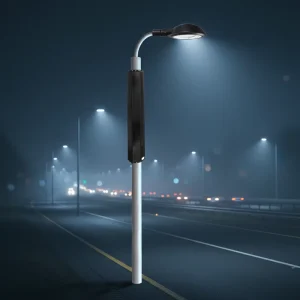 Outdoor IP66 Waterproof 120W Hybrid AC LED Solar Street Light System 8M Pole Flexible Panel Road Battery DC