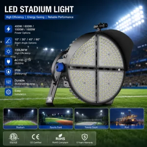 Outdoor IP66 Waterproof 150 lm/W 400W High Mast LED Flood Light for Sports Stadiums