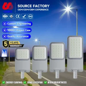 Outdoor IP66 Waterproof Streetlight Die-cast Aluminum Alloy 100W 150W 200W 250W 300W Project LED Street Light