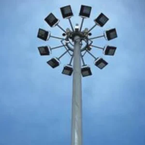 Outdoor IP67 35m High Mast Lighting Tower Motorized Raising Lowering Device LED Stadium Flood Lamp Hot Dip Galvanized Steel