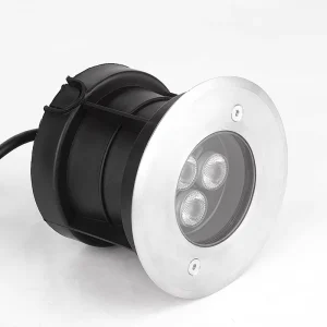 Outdoor IP67 Driveway Round Aluminum Recessed Buried LED Underground Light 3500K Warm White DC24V Dimmable