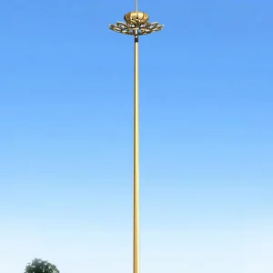 Outdoor IP67 LED 35 m High Mast Lighting Tower Hot-Dip Galvanized Steel Stadium Motorized Raising and Lowering Device Flood Lamp