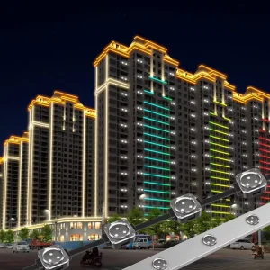Outdoor IP67 Waterproof 25mm Pixel LED Point Lights Permanent Installation for Exterior Decoration