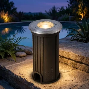 Outdoor IP68 Landscape Garden 304 Stainless Steel 1W 3W 24V Warm White Underwater Inground Uplight LED Underground Deck Light