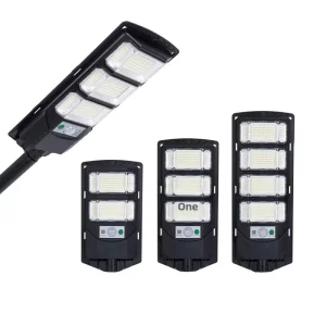 Outdoor Integrated LED Solar Light 200W 500W Motion Sensor Remote Control IP65 Waterproof ABS Material Roads Gardens Wall 6000K