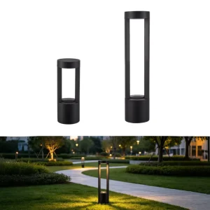 Outdoor LED Bollard Light AC 110V IP65 Walkway Light Landscape Warm White Path Lights Ra80 2-Year