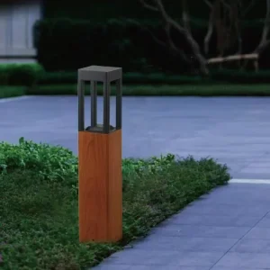 Outdoor LED Bollard Light Garden Light 10W 85 265V 100LM W PC AC Wooden Aluminum 135XH700MM