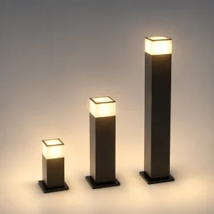 Outdoor LED Bollard Light IP55 Waterproof Aluminum Garden Lawn Lamp Warm White Pathway Landscape Light for Villa Park Yard