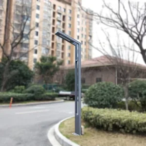 Outdoor LED Bollard Solar Lamp Aluminum Alloy RGB Color Changing Yard Street Light ROHS Certified CRI 80 Beam 120 10 Year