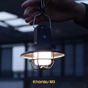 Outdoor LED Camping Light 6000mAh Portable Hanging Rechargeable Retro Camp Lamp IP44 Waterproof 10m Radius Aluminum Alloy