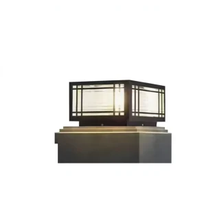 Outdoor LED E27 Post Pillar Light IP65 Waterproof Stainless Steel Glass Shade for Garden Pathway Driveway