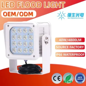 Outdoor LED Flood Light IP66 Infrared for Night Vision White Emitting Aluminum Body Light for Parking Lot Farm Road