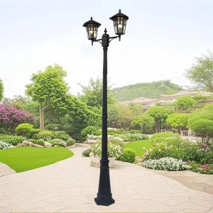 Outdoor LED Garden Light E27 High Pole Waterproof Street Light for Villa Community AC Power Source 230CM High IP65 for Road