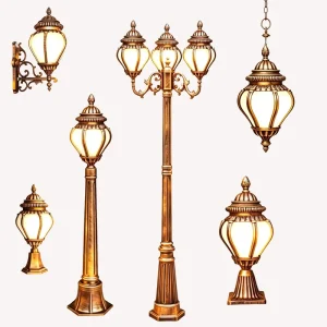 Outdoor LED Garden Lights Retro Landscape Lamps LED Motion Sensor Security Power Waterproof IP65 Landscape Lighting