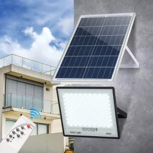 Outdoor LED IP66 Waterproof Solar Wall Light with Motion Sensor and Remote Control for Garden Emergency Lighting
