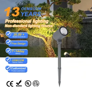 Outdoor LED Landscape Spotlight IP65 Waterproof Garden Spike Light Yard Pathway Decorative Lighting