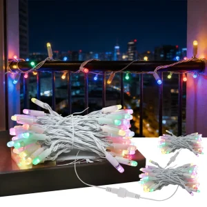 Outdoor LED Light Strings Waterproof IP44 Connectable 66FT for Patio Garden