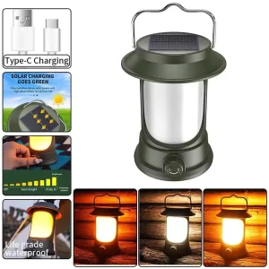 Outdoor LED Mountaineering Light, High Brightness, Portable USB Charging Hiking Hand Lamp