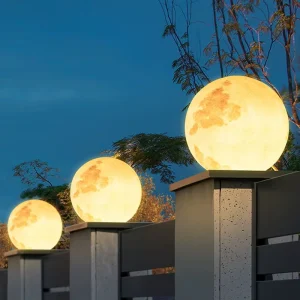 Outdoor LED Pillar Light Moon Shape E27 Base IP65 Waterproof Dimmable Warm White 80lm/W 50000 Hours 15/20/25/30/40/50CM