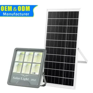 Outdoor LED Solar Flood Light Waterproof Aluminum 50W 100W 200W 300W 500W IP65 Rating for Garden Street Lighting