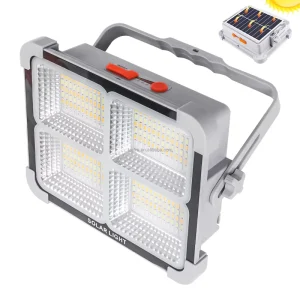 Outdoor LED Solar Floodlight with 5 Modes for Camping, Fishing, and Emergency Use
